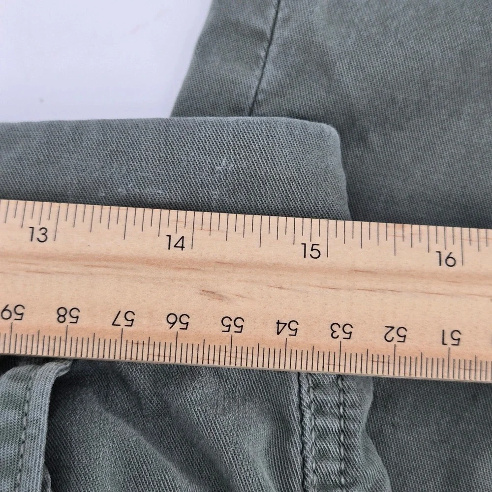 American Eagle Wide Leg Cargo Pants Green Lyocell Stretch Utility Women's Size 4